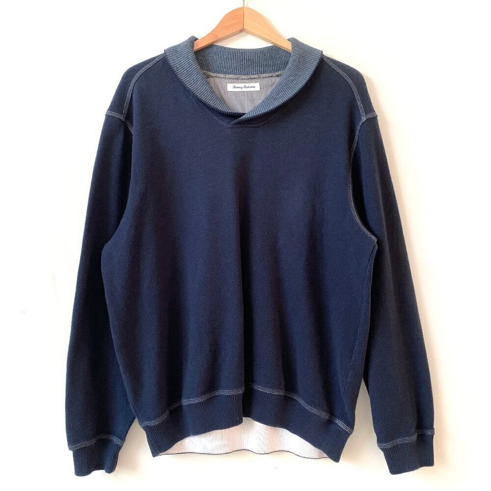 Tommy Bahama Mens Shawl Collar Cotton Sweater XL